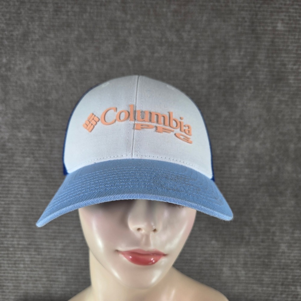 Columbia Womens OS Blue PFG Mesh Snapback Trucker Fishing Hat CL9521